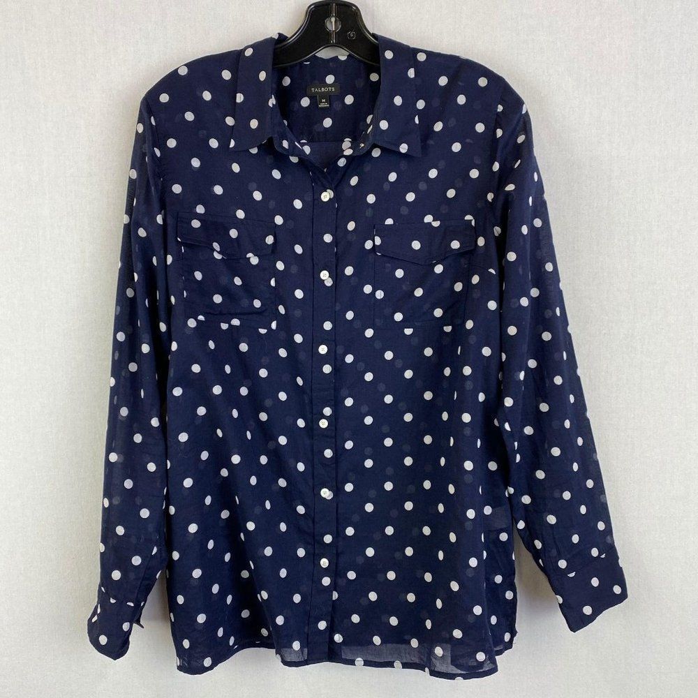 TALBOTS Dotted Sheer Shirt
